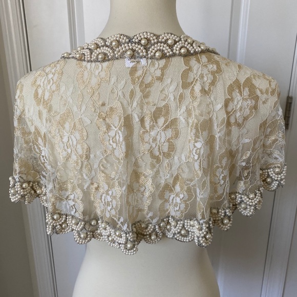BHLDN First Light Capelet Gold S/M - Picture 5 of 11